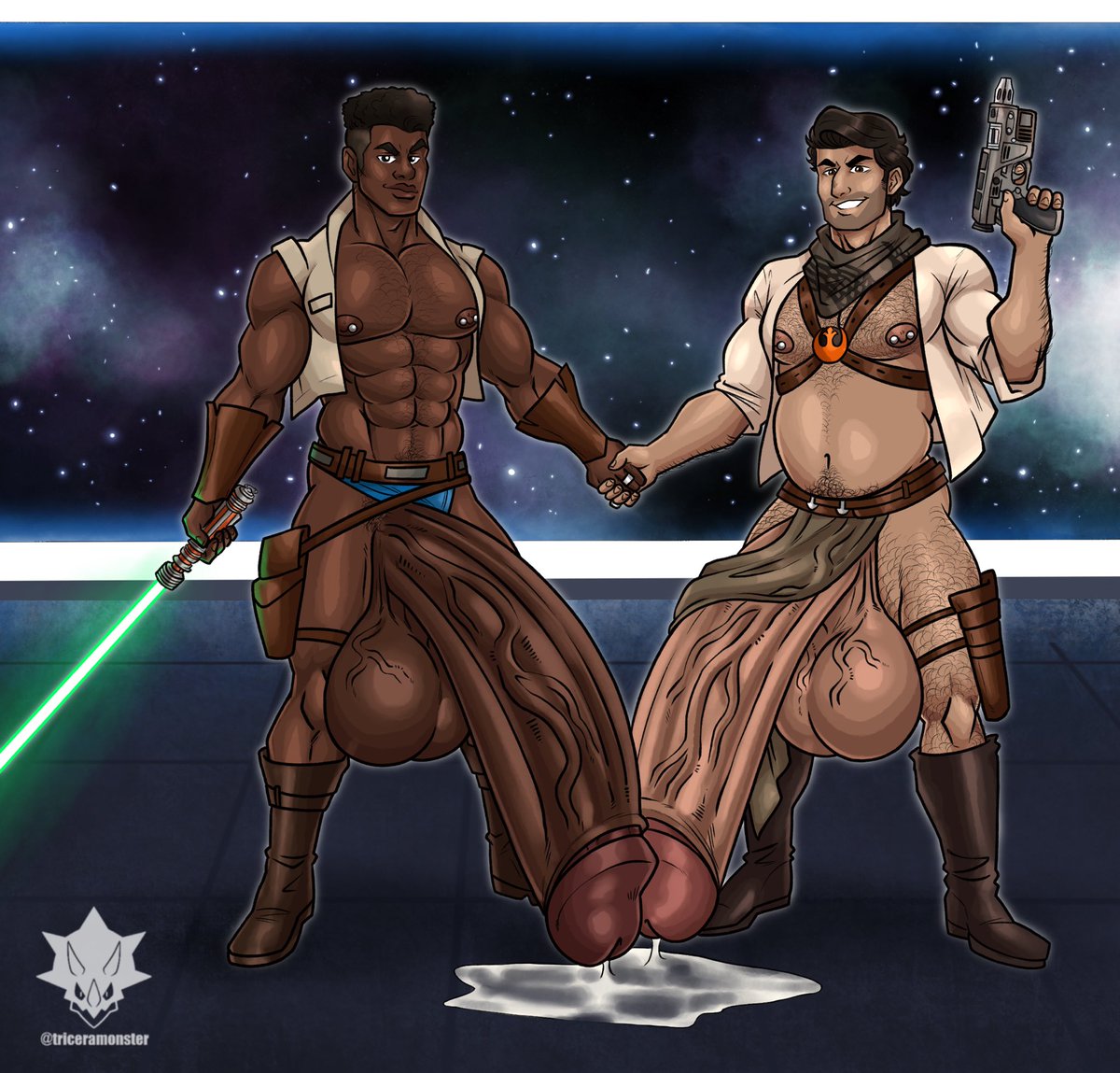 HyperGay6's tweet photo. Time to use this account for something.

Commission of Poe Dameron and Finn from the Star Wars movies. I always found them both so sexy and they‘d make such good boyfriends so I had to make them even sexier😋

🎨 by @triceramonster 
#nsfw #bara #gay #stormpilot #poedameron #finn https://t.co/V8MctIiMR0