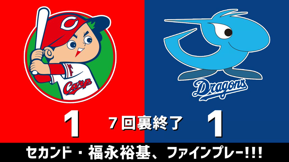 gnomotoke's tweet photo. セ・リーグ公式戦 広島vs.中日 2026.07.31
7回裏終了 セカンド・福永裕基、ファインプレー！！！

中日ドラゴンズ、1-1の同点です #dragons #中日ドラゴンズ

【全打席結果はこちらから】
⇒ https://t.co/uSK4ghaYb3 https://t.co/lgQqKgyP2U