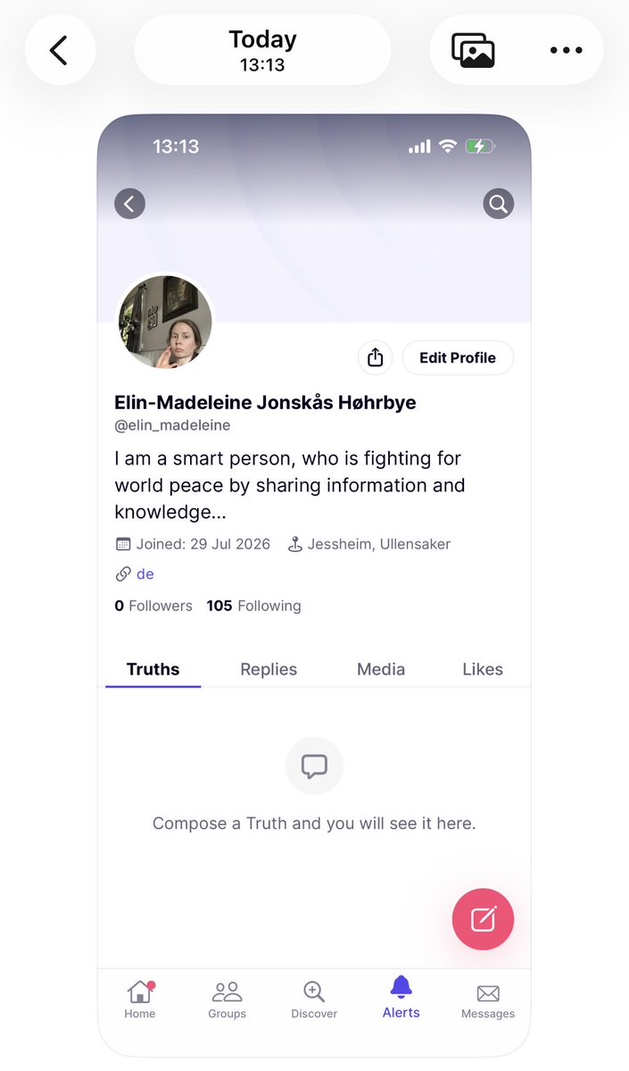 EHrbye55637's tweet photo. Title: I have created a «Truth Social»-account with my name «Elin-Madeleine Jonskås Høhrbye»…

Date, 31.07.26…

#31july26 #date31july #madeleineontheinternet #truthsocial #truthsocialbymadeleine #celebritybymadeleine #donaldtrump #donaldtrumpbymadeleine https://t.co/bq7UPr2XkL