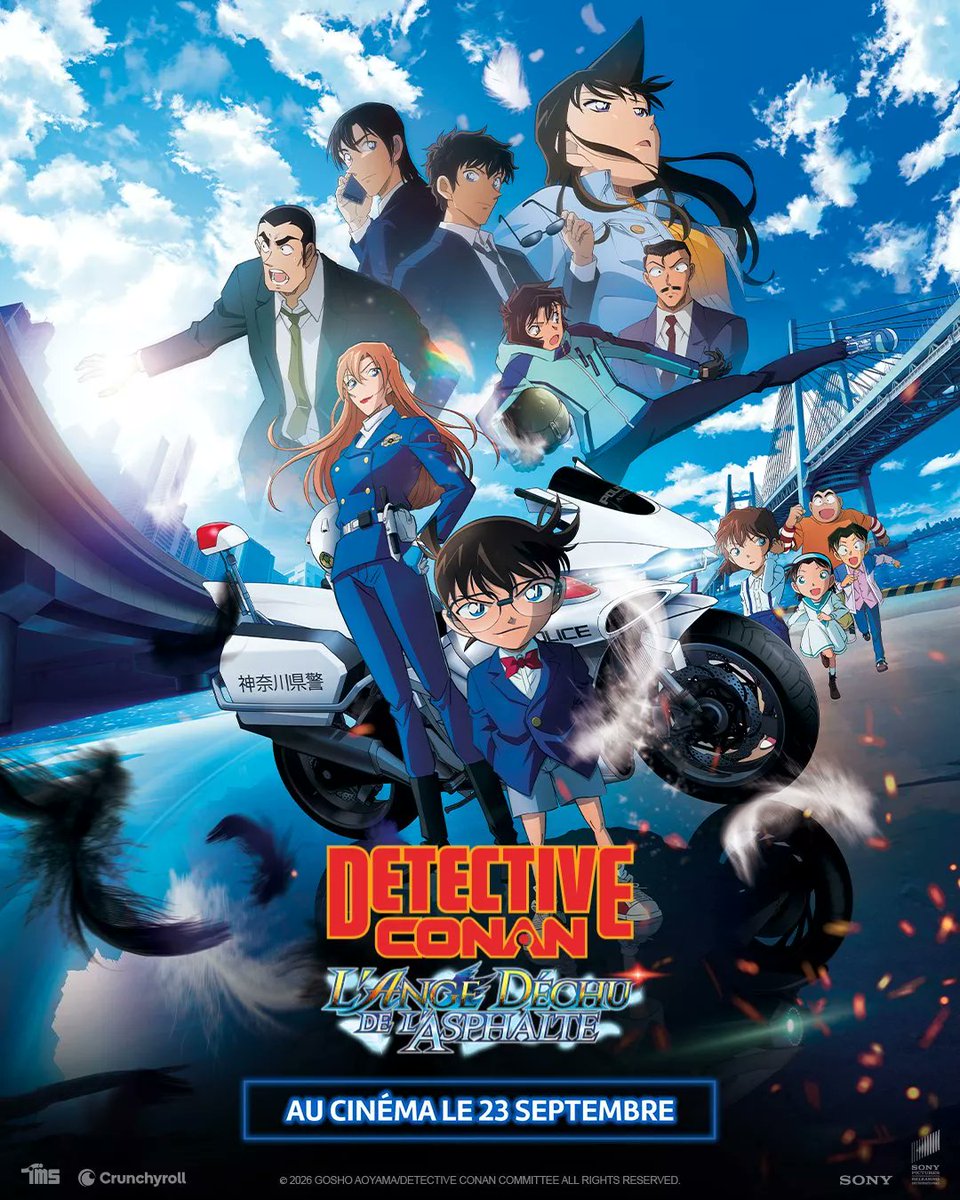 manga_news's tweet photo. [ACTU' CINÉMA 🎞️]

Le plus célèbre des détectives du Japon revient dans nos cinémas !

Détective Conan : L'Ange déchu de l'Asphalte, le 29e film de la saga, sortira chez nous le 23 septembre en VOSTFR !

Dans cette histoire, Conan s'associe à Chihaya pour percer les mystères entourant « Angel » et « Lucifer ».