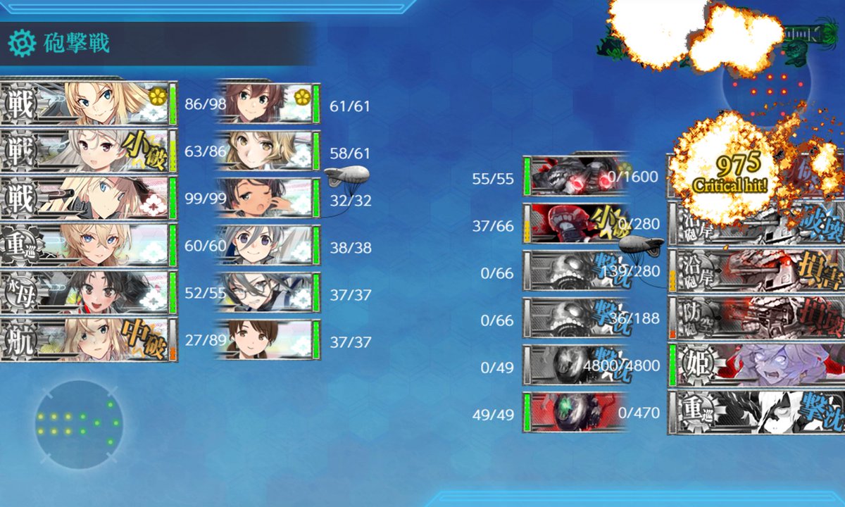 blackelt96's tweet photo. E5-3おわり！！

タッチつよつよで終始第二艦隊は添えるだけとなっていました

残すゲージはあと一本！！ https://t.co/TgOKwZMli9