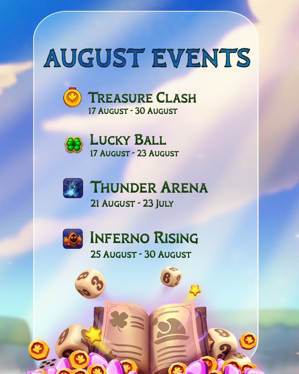 arcanearenatd's tweet photo. 🗓️ August’s Calendar has hit the Arena!

Fresh battles are set and new challenges are ready.
Jump in and lock in your strategy!

#ArcaneArena #AugustEvents #TowerDefense https://t.co/H69I81Y28c