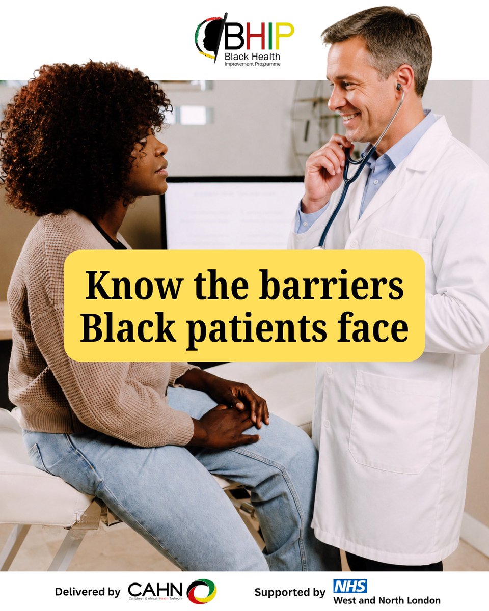 cahn_uk's tweet photo. Across Enfield, Black Caribbean and African patients still face worse outcomes, often for reasons that go unnoticed in everyday practice. 

BHIP is free online training that helps you spot those gaps and close them. Practical, evidence informed and built around your schedule. 

Aligned to NCL Core20PLUS5 priorities: cancer screening, mental health and cardiovascular health. Practices can also work towards accreditations. 

Sign up or self-refer at https://t.co/unrfsIMIaf