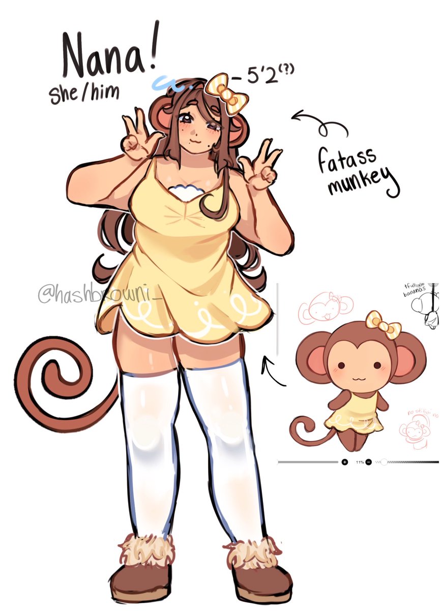 hashbrowni_'s tweet photo. i forgot to post my humanized sona #monkeymaxxing https://t.co/tbT5bszDKZ