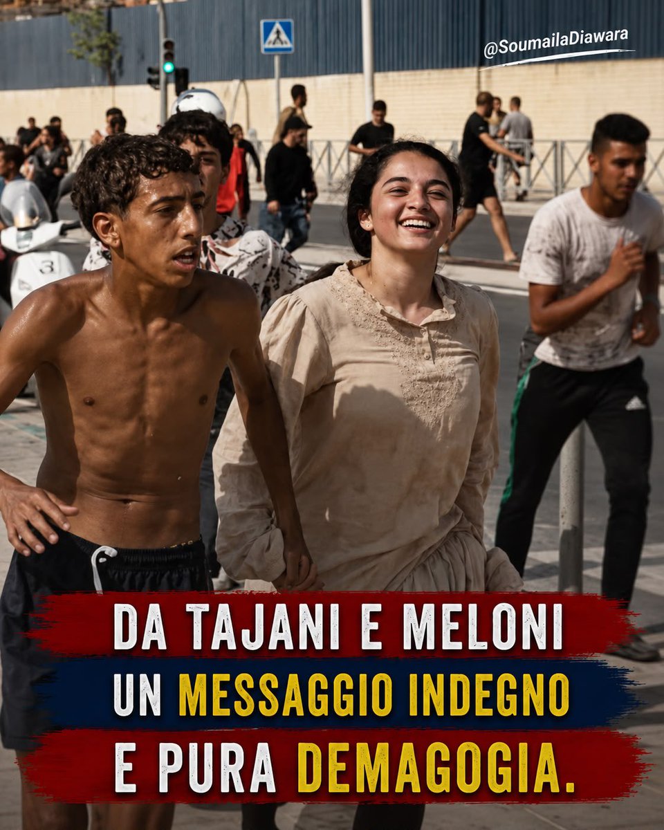 soumi_ds's tweet photo. Tajani e Meloni sono dei bugiardi.

Tajani e Meloni stanno offrendo agli italiani una rappresentazione della realtà sull’immigrazione gravemente fuorviante.

Partiamo da Tajani. Sostenere che la regolarizzazione di circa 500.000 migranti in Spagna equivalga automaticamente alla cittadinanza spagnola e quindi al diritto di circolare liberamente nell’Unione Europea è falso. Una regolarizzazione concede un titolo di soggiorno e di lavoro in Spagna: non trasforma automaticamente una persona in cittadina spagnola. Cittadinanza, residenza e libertà di movimento nell’UE sono istituti diversi.

E c’è un altro dettaglio che la propaganda omette: questa misura non è pensata per chi arriva oggi o per chi è appena arrivato. Riguarda persone già presenti in Spagna prima del 1° gennaio 2026, con precisi requisiti. Confondere queste categorie significa manipolare la realtà.

Va chiarito: il riferimento ai circa tre anni riguarda il precedente sistema ordinario di regolarizzazione per radicamento, non la sanatoria del 2026. La misura straordinaria riguarda chi era già in Spagna e non chi arriva oggi, come pretende la propaganda.

Poi c’è Meloni, che sulla vicenda di Ceuta costruisce l’ennesima operazione propagandistica. Ceuta è territorio spagnolo, ma geograficamente si trova in Africa, sul confine terrestre tra Spagna e Marocco. Non è Lampedusa e non può essere raccontata come se fosse una frontiera italiana sul Mediterraneo.

Si può essere favorevoli o contrari alle politiche migratorie di Sánchez. Si può criticare una regolarizzazione di massa. Ma chi governa ha un obbligo elementare: dire la verità, soprattutto quando si parla di immigrazione e tragedie umane.

La propaganda può servire a raccogliere consenso. Non può sostituire i fatti, la legge e la responsabilità istituzionale.

Meloni e Tajani non rappresentano soltanto il loro partito: rappresentano l’Italia. Quando deformano la realtà per alimentare paura e consenso, a perdere credibilità non sono soltanto loro, ma anche il Paese che governano.

Sull’immigrazione servono fatti, competenza e responsabilità. Non slogan, paura e sciacallaggio politico.