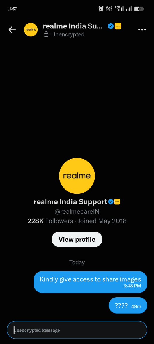 PramitAzula's tweet photo. @realmecareIN Still no response! https://t.co/TNQjIxtJUZ