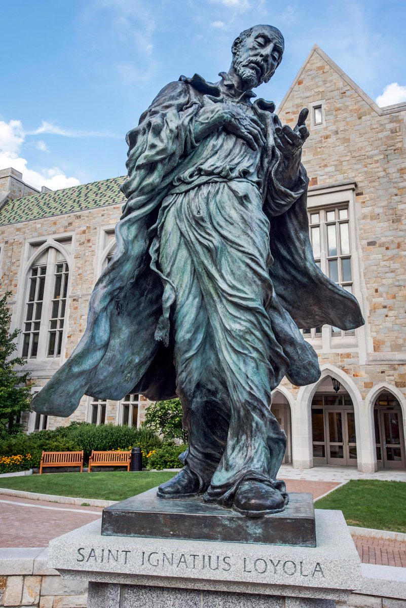 BostonCollege's tweet photo. "Love ought to consist of deeds more than of words."

Today is the feast of St. Ignatius of Loyola, the founder of the Society of Jesus who died on this date in 1556.

Ad maiorem Dei gloriam. #AMDG https://t.co/XMLnD2FgU2