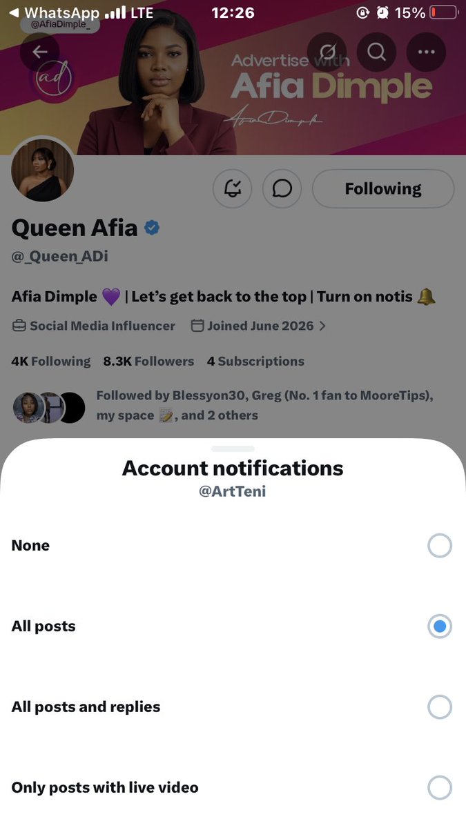 ArtTeni's tweet photo. @dfwpehlumiiii @_Queen_ADi Done as instructed, sir✅

Now following @_Queen_ADi ✅
Post Notifications turned on✅

Thanks in advance, bro🫡

8072115718
OPAY https://t.co/hkBMgDdOQk