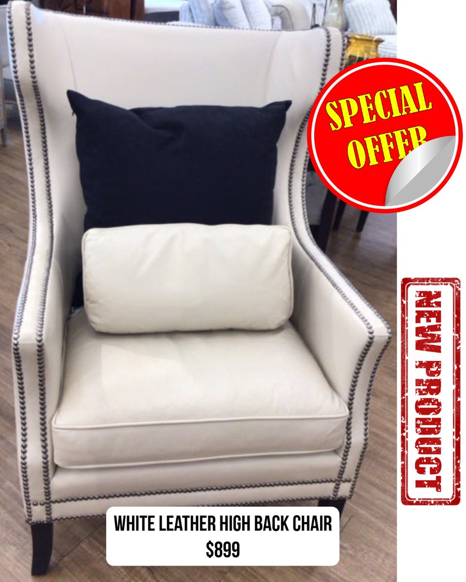 ConsignmentFLA's tweet photo. Featuring crisp white leather, classic nailhead trim, and a commanding high-back silhouette, this statement chair instantly elevates any room into a refined sanctuary.
#HomeDecor #InteriorDesign #LeatherChair #LuxuryLiving #FurnitureDesign #HomeStyle #StatementPiece https://t.co/2i6nbJSBgx