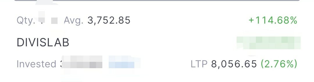 tradingwithps's tweet photo. #DIVISLAB
Avg price 3752😎
Ltp 8056😍
2.76% up today 🔥🔥
Running profit 114% 💚💚
Superb return in #NIFTY50 share
#SIP #investing #LONGTERM https://t.co/8NExjWrcID