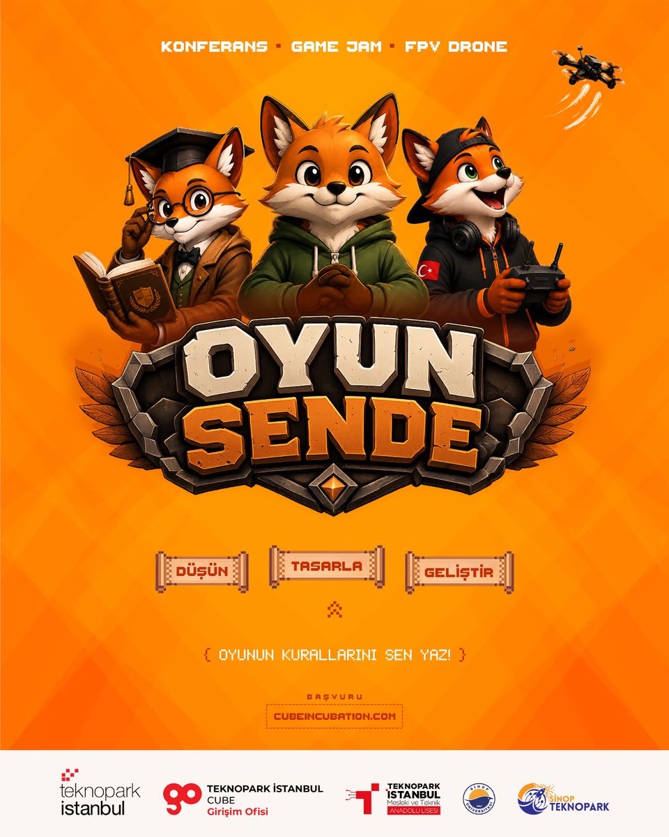 sinopuniversity's tweet photo. 🎮 OYUN SENDE’26 – Akademiden Sahaya Oyun Geliştirme Konferansı 🚀

Oyun geliştirme alanında ürettiğiniz fikirleri ve bilimsel çalışmalarınızı paylaşmaya hazır mısınız?

🎓 Akademisyenleri, öğrencileri, bağımsız oyun geliştiricileri ve sektör profesyonellerini OYUN SENDE’26’ya davet ediyoruz!

📅 Konferans Tarihi: 30 Ekim 2026
📍 Yer: Cube Beyoğlu, İstanbul

📝 Önemli Tarihler
📌 Bildiri Özeti Son Gönderim: 15 Ekim 2026
📌 Bildiri Sonuçlarının İlanı: 21 Ekim 2026

💡 Oyun teknolojileri, yapay zekâ, oyun tasarımı, eğitim oyunları, XR, oyunlaştırma ve daha birçok konuda çalışmalarınızı paylaşabilir, sektör ve akademiyi bir araya getiren bu etkinlikte yerinizi alabilirsiniz.

🔗 Ayrıntılı bilgi ve başvuru:
https://t.co/4aGoXT1reU

#SinopÜniversitesi 
#OyunSende26 
#GameDevelopment 
#GameDev 
#GameDesign 
#unity
@teknopark_ist