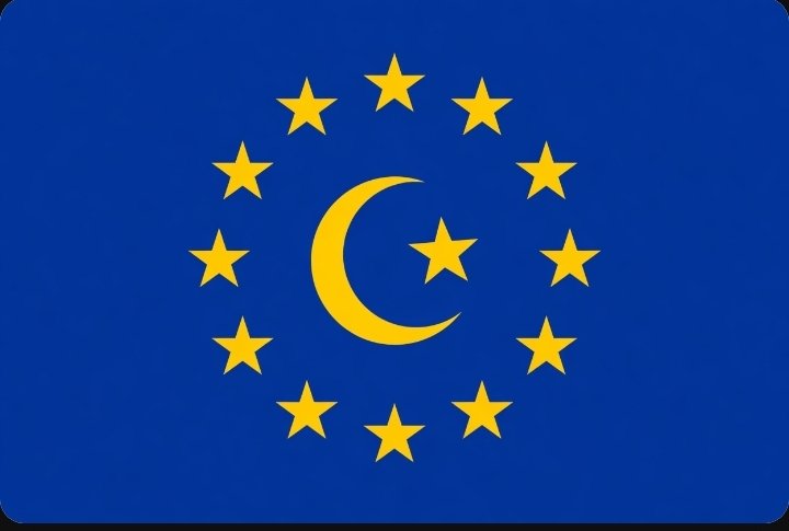 Pink00Turban's tweet photo. پرچم جدید اتحادیه مسلمین
 (اتحادیه اروپا سابق) https://t.co/xeCocZzIpf