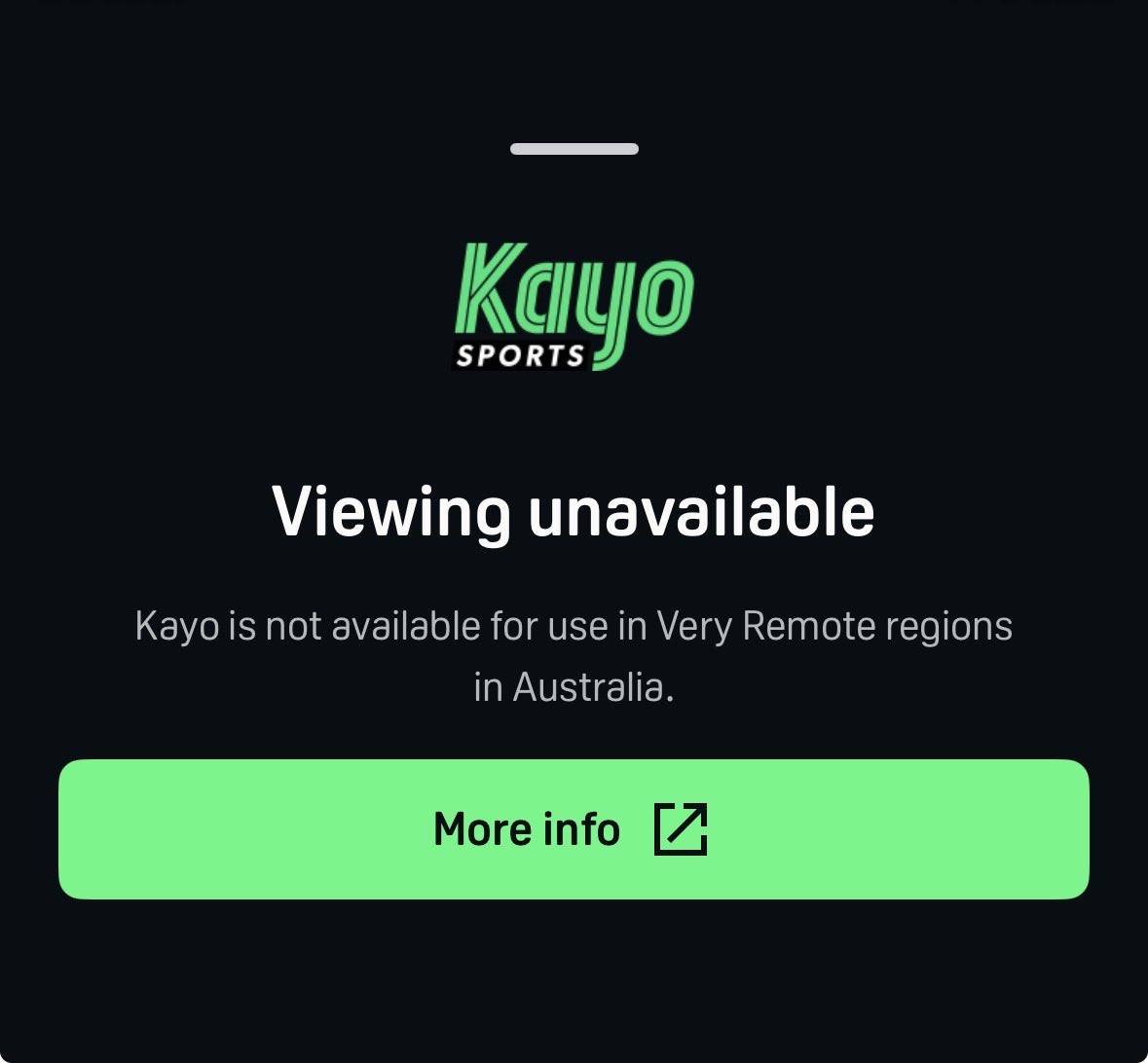 MikeLowrynd's tweet photo. Kayo sports what a massive disappointment for Australian sport puts ads on during play and can’t watch when im away at work @kayosports @kayosports_help https://t.co/qsknEcIwXa