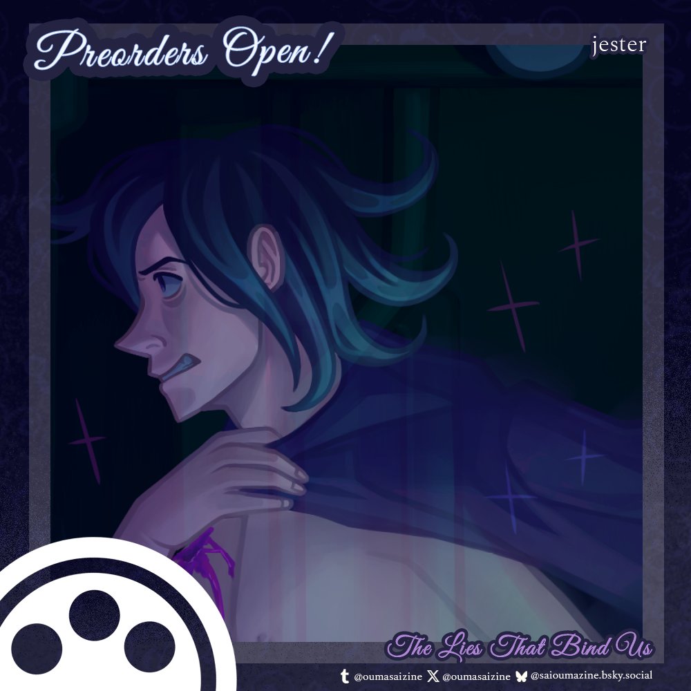 oumasaizine's tweet photo. Preview of artwork by @thejesterfrog from The Lies That Bind Us, a #Saiouma zine!
The digital zine will be FREE to download after leftover sales finish, but you can buy an early access or physical bundle through August 31 at https://t.co/ol1URai5gG ! https://t.co/wvA7gY0Qub