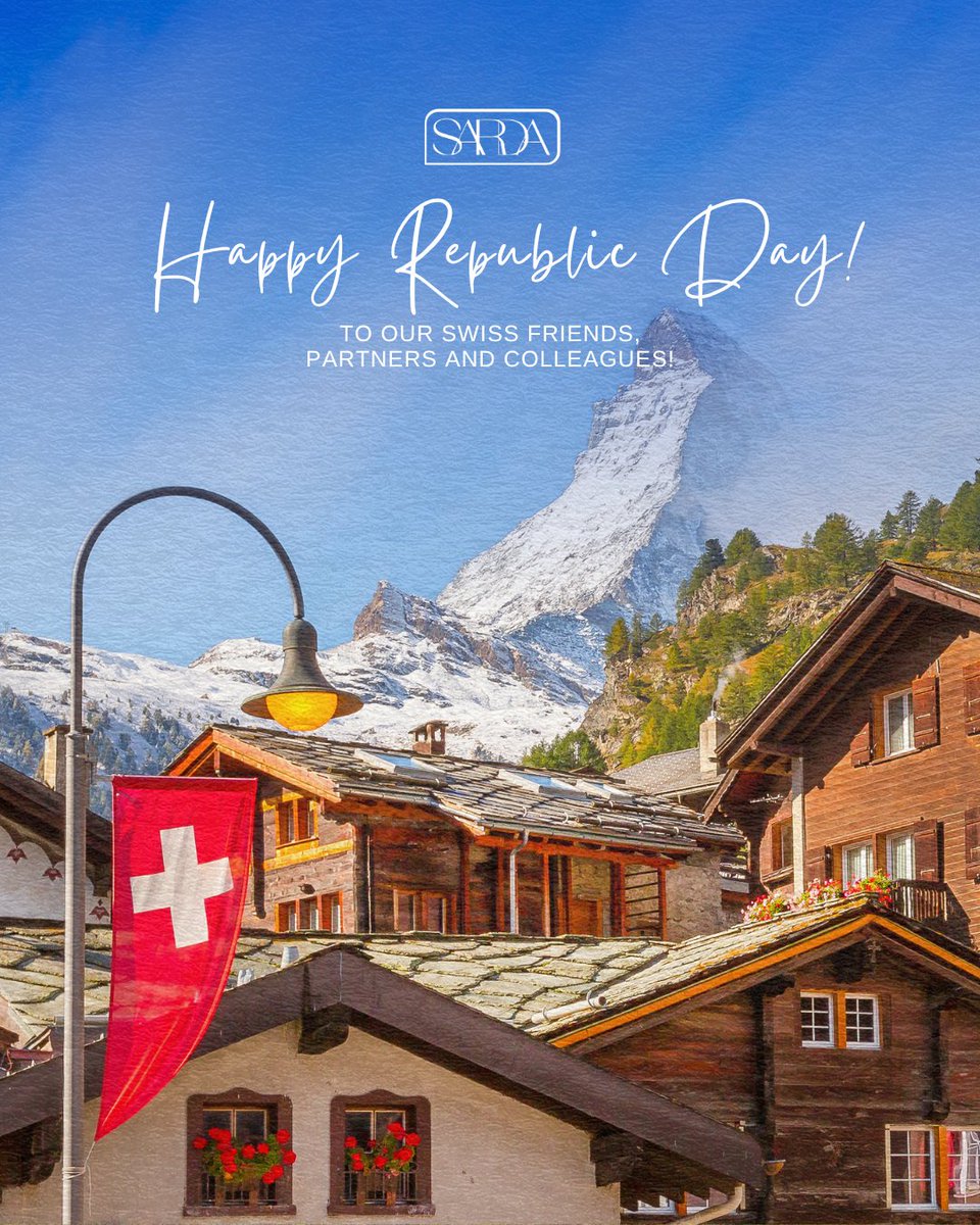 SardaGroup_'s tweet photo. Happy National Day to all our Swiss friends, partners and colleagues!
#SARDAgroup #SARDAassociates https://t.co/m8FwmwWuXY