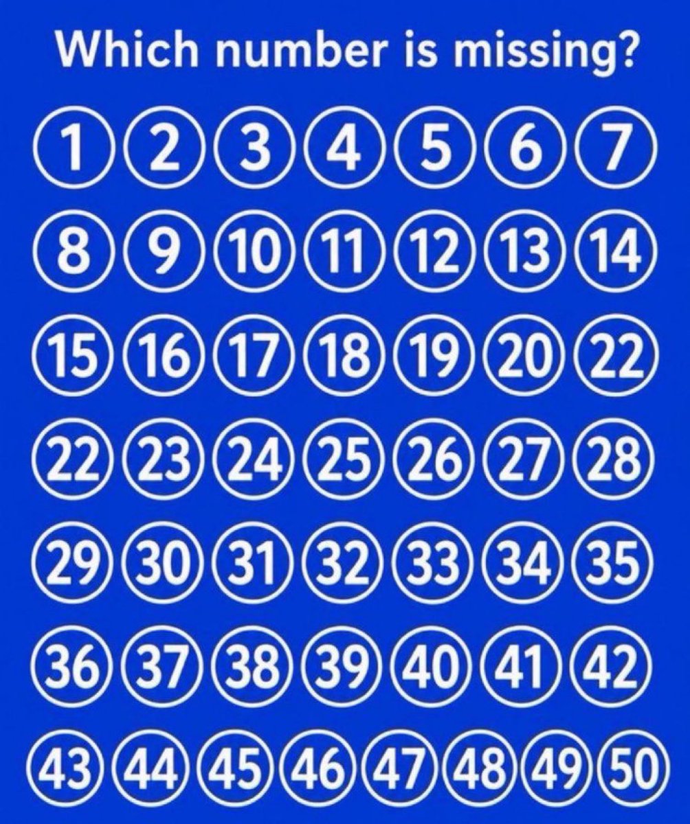 elonmuskOmof's tweet photo. No one has found this number yet

Which number is missing? https://t.co/MlOVgS7omP