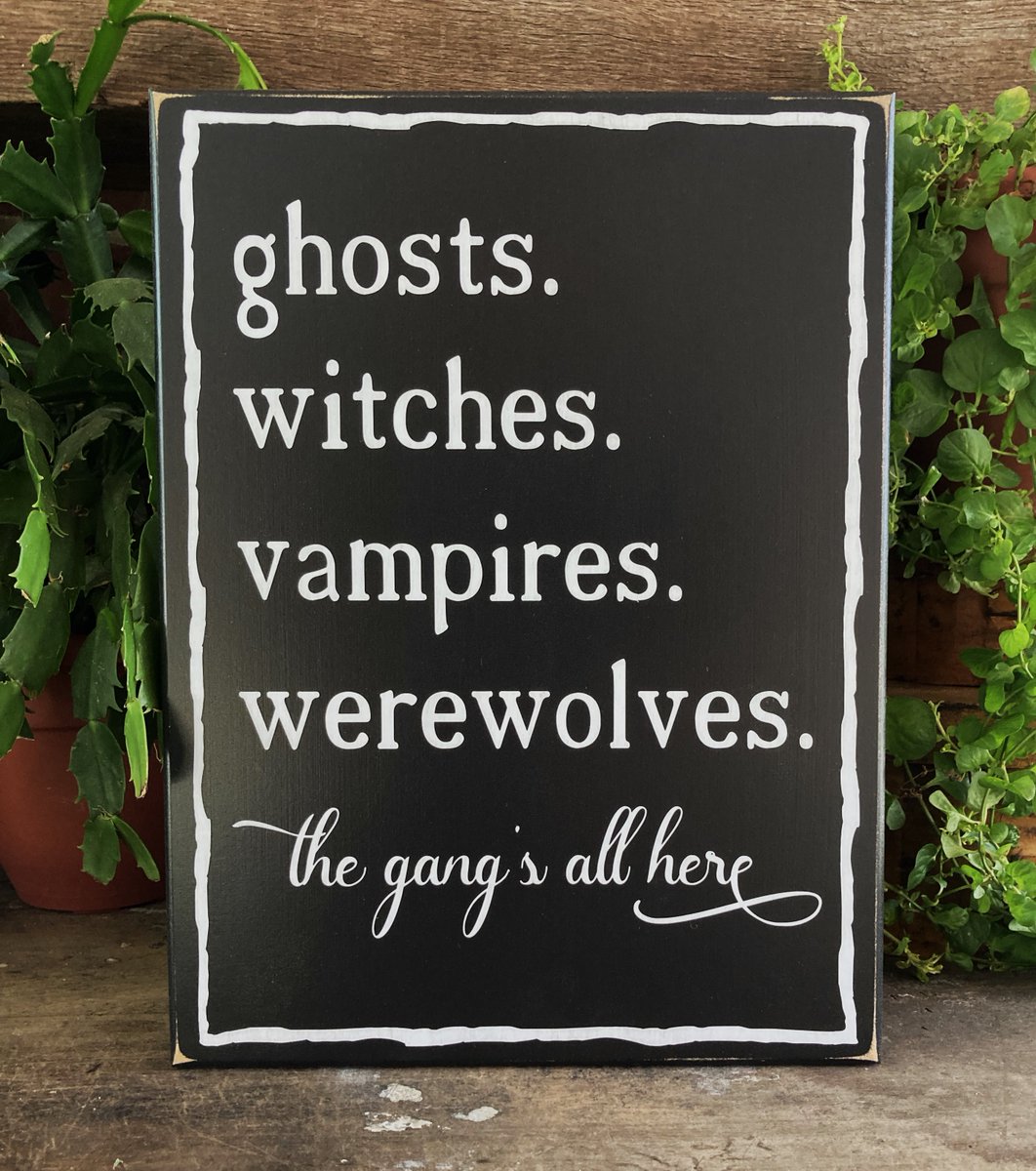 CountryWorkshp's tweet photo. #Halloween Sign Ghosts, Vampires, Witches and Werewolves #PartyTime #smilett23 https://t.co/2VHrfu4RVp via @Etsy https://t.co/NaKiB4yzkt