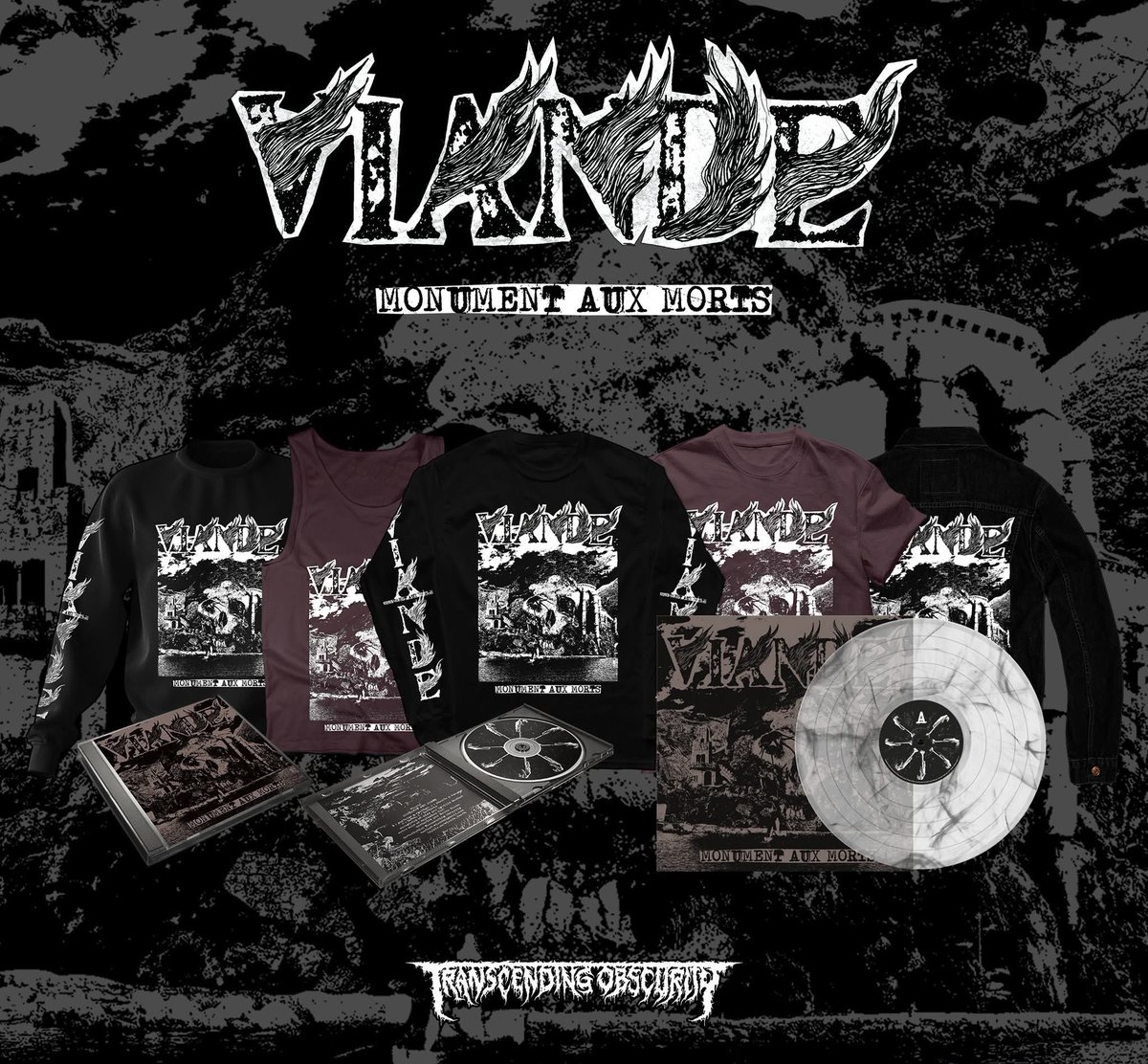 transcendingobs's tweet photo. OFFICIAL RELEASE DAY: #Viande (France) - Monument aux morts 

The nightmarish new album by the blackened death/doom metal band Viande is officially out now! It’s dark, savage, well-arranged music with haunting tunes and a truly frightening atmosphere. Make sure to check it out! 

Full album stream: https://t.co/6R94sE4QIB
Bandcamp: https://t.co/gc5YFbbkt7
Store links: https://t.co/uQ2LU90zKe
