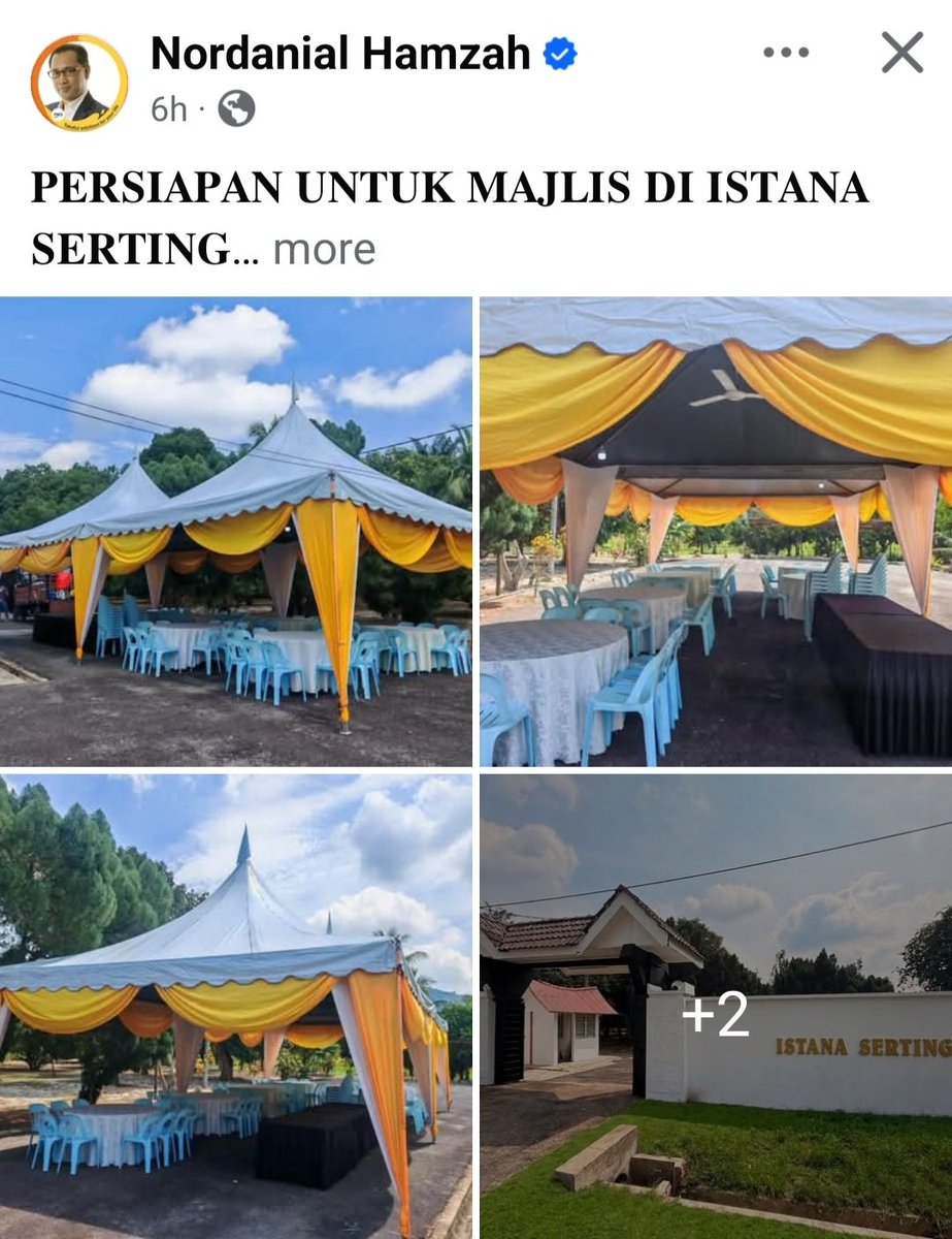Nazril_Iznil's tweet photo. Persediaan untuk apa ni dari pihak Sekretariat YamTuan ke-12

Untuk rekod, Tuanku Muhriz ibni Almarhum Tuanku Munawir ialah Yang di-Pertuan Besar Negeri Sembilan (Yamtuan Besar) yang ke-11. https://t.co/mF8SeDeYRn