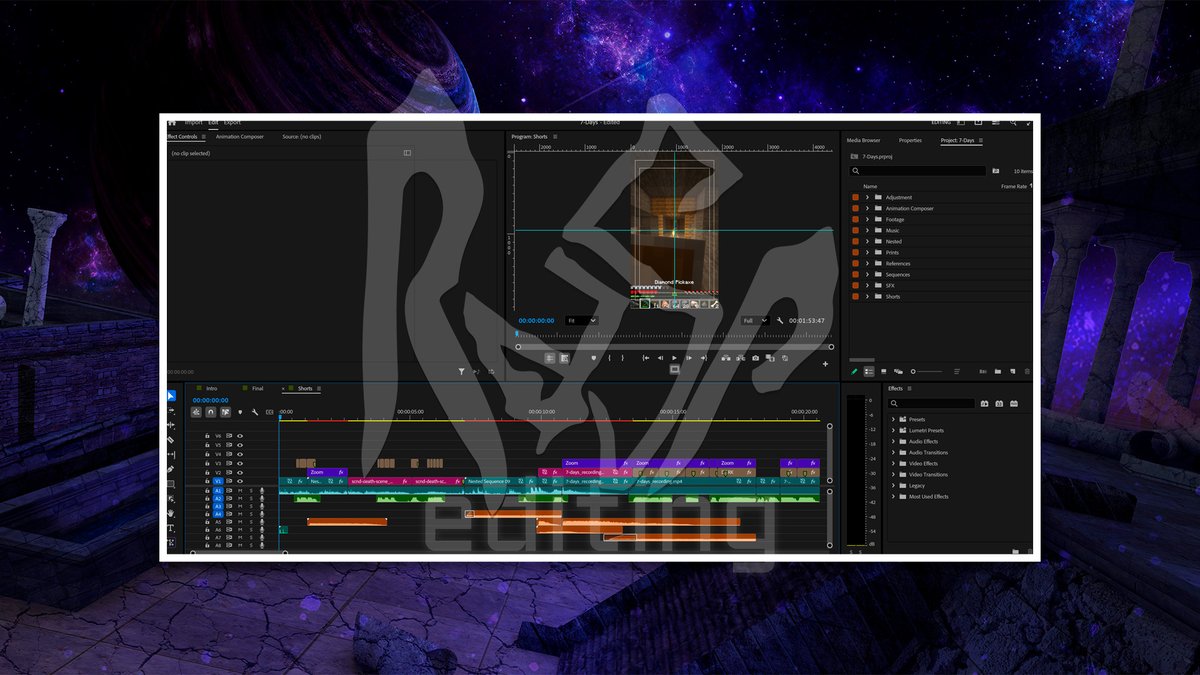 raspediting's tweet photo. Minecraft Short-form editing 🎬 (Timeline + Final Result)
Nailing the comedic timing, fast pacing, and sound design.

🔁 RTs and Likes are highly appreciated!

DMs open for commissions 📩

#Minecraft #VideoEditor #GamingEditor #VideoEditing https://t.co/nwctCOJ4gS