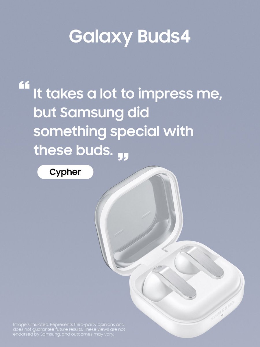 samsungmobileng's tweet photo. We dropped the buds. The tech creators dropped their verdict 💬 

Swipe through to see what they had to say about the Galaxy Buds4 😍

https://t.co/LAy9BqTKDi

#GalaxyBuds4
#GalaxyAI 
#SamsungNigeria https://t.co/OcbwACxd7r
