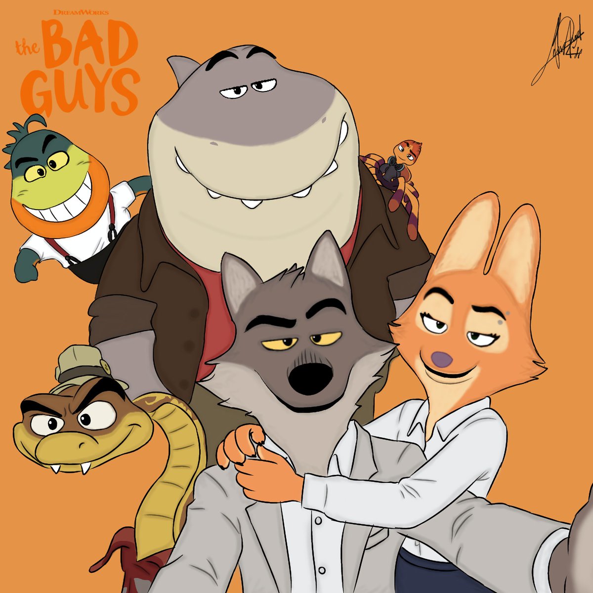 AngRules98's tweet photo. Un día como hoy, se estrenó la secuela de los tipos malos 2, buena película y más para nuestros fans...
Les dejo este dibujo especial, espero que les guste ❤😊
🐺🦊🦈🐍🕷🐟
#TheBadGuys2 #DianeFoxington #mrwolf #shark #mrsnake #webs #piranha https://t.co/H9nJKyZlnZ