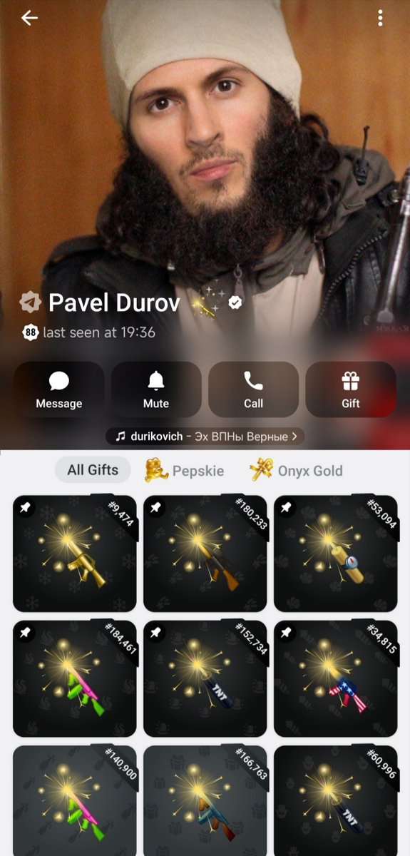 TERROR_GRAM's tweet photo. ❗️BREAKING❗️

Durov stocked up on assault rifles and explosives, now a geared-up bearded guy is flaunting in his profile, do you really still think that he is not a terrorist? 🥴

#DUROV #GRAM #SOL