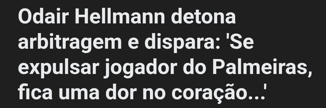 Tulmag's tweet photo. Seguindo na teoria "com o Palmeiras, as reclamações são exponenciais"

Odair Hellmann, chorou muito ontem após o seu jogador levar uma cotovelada e o adversário não ser expulso? 

Presidente do CAP deu declaração? CAP emitiu nota oficial?

Não? Aqui teve Odair 👇 ++ https://t.co/zOGk7D6c1M