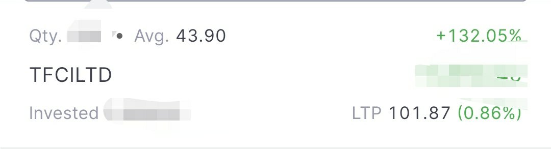 tradingwithps's tweet photo. #TFCILTD
(100% club 💚💚)
43 to 101🚀🚀🚀
0.86% UP today 🫶🫶
Running profit 132% 💚💚
Holding days 428days
Disc : holding from 1397 level
Not a recommendation for buy or sell
#microcap #MULTIBAGGER #LONGTERM https://t.co/sAYL1ket0g