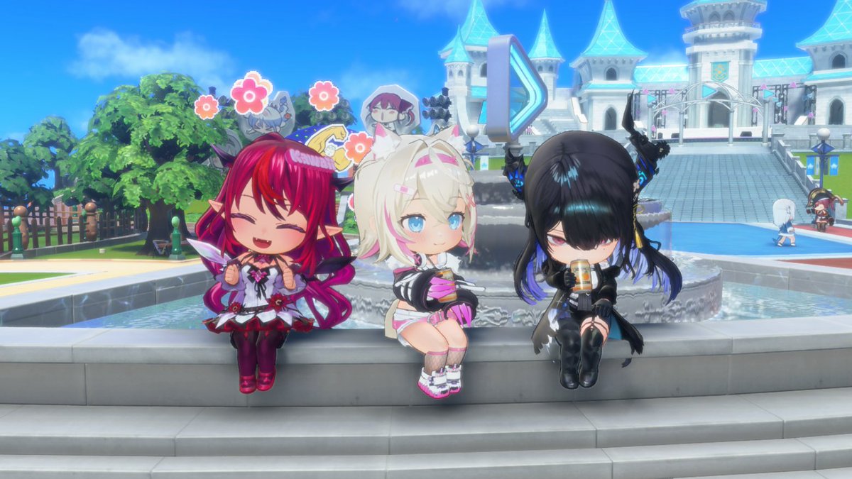 Dumbify14's tweet photo. A first time rhythm player but I am loving holodori so far. Managed to capture my oshi in the wild with her gen mates! :D (dont mind mococo staring into nothing)
#hololive 🐦‍⬛ https://t.co/2dN0QrJxOQ