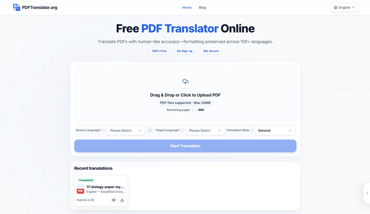 RunningV154558's tweet photo. Translate, organize, and prepare PDFs in one place. PDFTranslator keeps layouts clear, supports 100+ languages, and needs no account.
Try it free: https://t.co/0s9SeO8T35
#PDFTranslator #PDFTranslation #FreeTool https://t.co/ShPZ0cLu9p