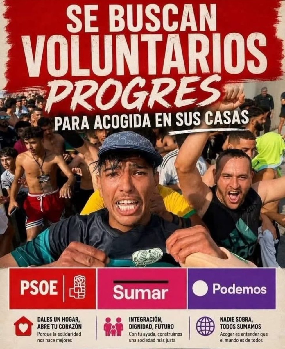 Chule38159550's tweet photo. @AntonioRNaranjo Lo q tiene q hacer la izquierda progre de nuestro país es dar ejemplo cómo movimiento solidario q es y acoger en sus casas a los jóvenes ingenieros ilegales q han cruzado la frontera. https://t.co/gGtVWvW7QD