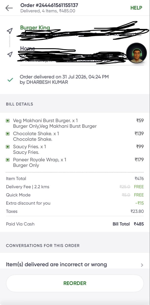 RohanRa57461574's tweet photo. I ordered something from toing app and see what they delivered. Seriously??
and they are saying we will refund you 189 rupees my order value was 485 
In which one item was correct .fraud app don’t buy anything from toing food app.
@SwiggyCares @Swiggy https://t.co/RqBQH5NMpF