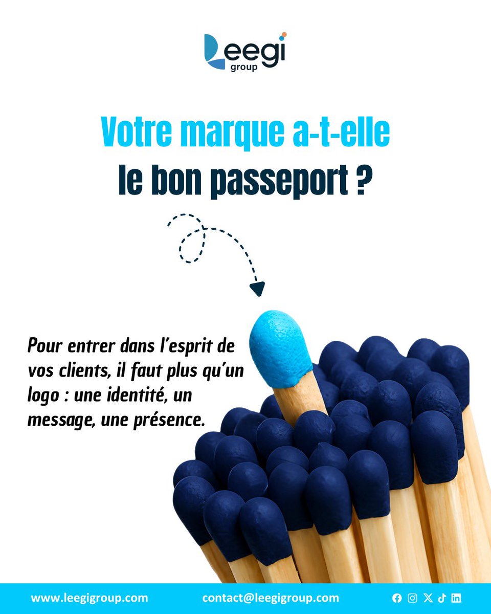 Leegigroup's tweet photo. Toutes les marques veulent attirer l’attention.

Mais seules celles qui ont une identité claire obtiennent leur “visa” dans l’esprit des clients.

La vôtre passe-t-elle le contrôle ? 👀

#LeegiGroup #Branding #Communication #MarketingDigital #Business https://t.co/1tPxKrWpKH