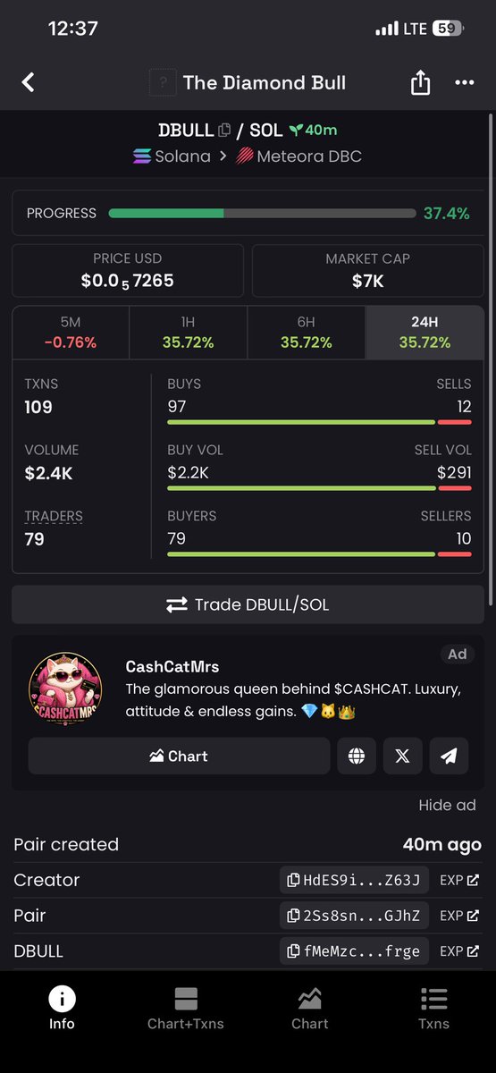 pacerxbt's tweet photo. Fresh out of the gate and the energy is already building

$DBULL just launched, and this is where early believers are made. 

Let’s see what the bulls can do 🐂

fMeMzc8DBbYMsVo2Aoi5SbxXM4ejdUz8ZHM7Aukfrge https://t.co/Yh8qQ3qTef
