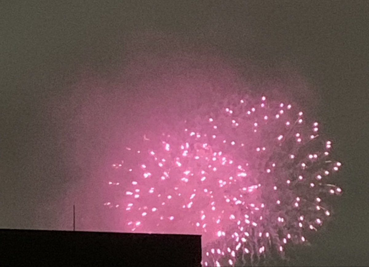 akooooking's tweet photo. 今年も道新花火大会見れました🎇☺️
小雨で寒かったけど大輪の花はお見事！ https://t.co/J1kXxIO5ir
