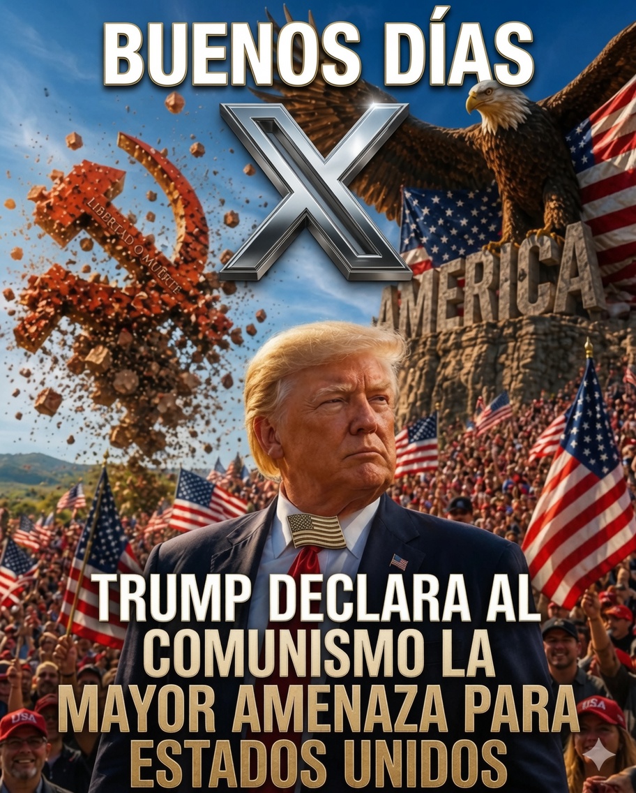Alejand17875036's tweet photo. ¡Buenos días, hermosa Iberoamérica! ☀️☕

Que Dios bendiga a cada uno de ustedes, a sus familias y a sus naciones con salud, prosperidad y la luz de la libertad. 🙏

Hoy despertamos con la certeza de que la verdad siempre se impone. Cuando el comunismo se presenta como amenaza para el mundo, recordemos que la dignidad del ser humano, el trabajo honesto y el amor a la patria son más fuertes que cualquier ideología que busca dividirnos.

Mantengamos la esperanza, la unidad y el coraje. Juntos construimos un futuro libre y próspero.

Con todo el respeto y el cariño de siempre.
Que tengan un excelente día. 🦅

¡Feliz viernes!

#BuenosDías
#VLLC
#Anticomunismo
#DiosPatriaFamilia