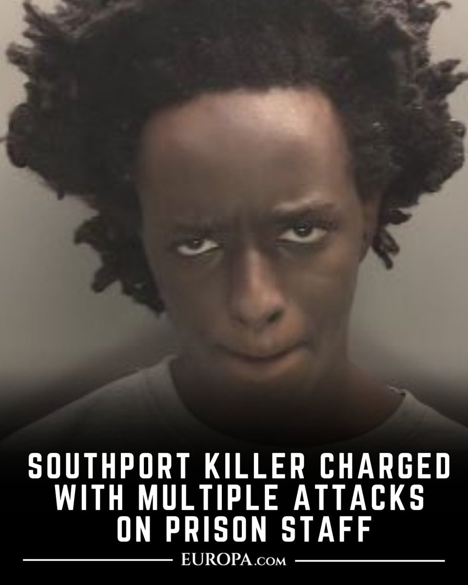 europa's tweet photo. 🇬🇧 The Southport killer Axel Rudakubana has been charged with multiple assaults on prison staff at HMP Belmarsh.

The charges include attempted grievous bodily harm, two assaults on emergency workers and unauthorised possession of an offensive weapon in prison.

Follow: @europa https://t.co/l7aPxcJzXt