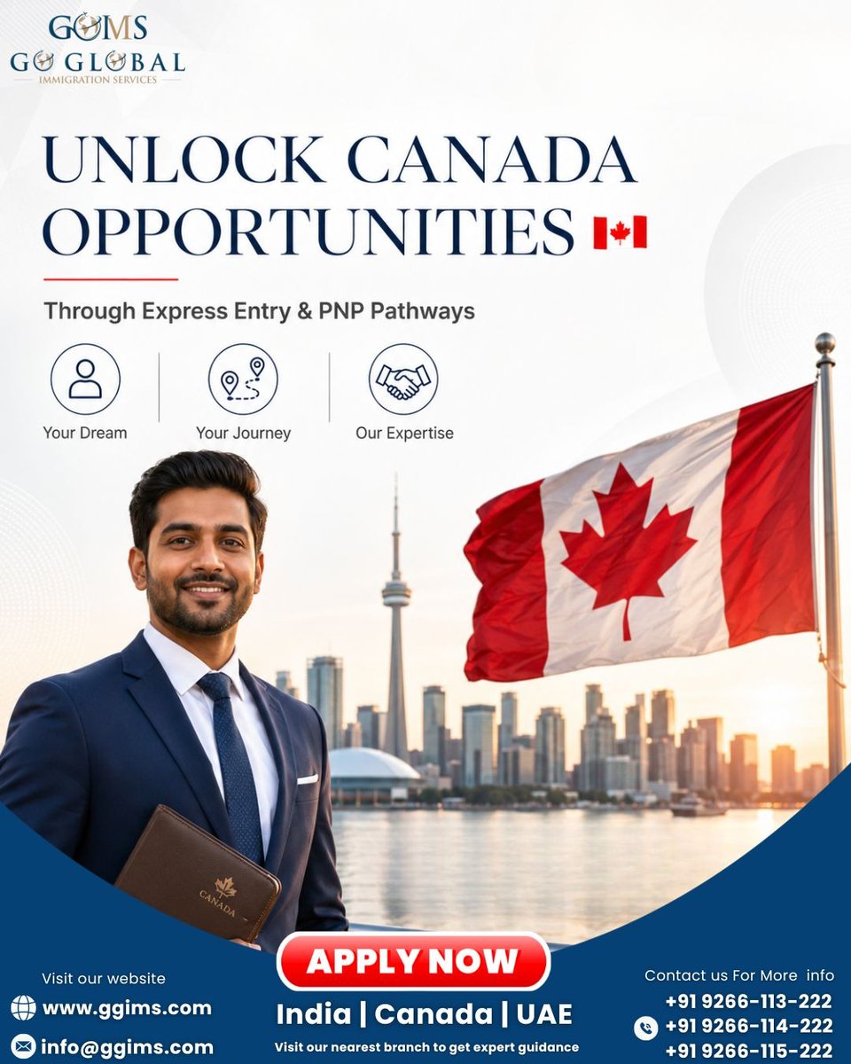 ggims882's tweet photo. Canada is calling! Explore Express Entry and PNP pathways to start your journey toward permanent residency and new opportunities.

📞 +91 9266-113-222  🌐 https://t.co/463QJa3AoA

#CanadaPR #ExpressEntry #PNP #CanadaImmigration #GoGlobalImmigrationServices #GGIMS https://t.co/edcMLnSlE5