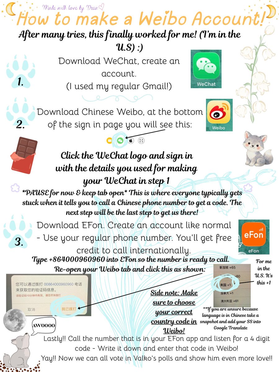 CyraIhsan's tweet photo. I’M FINALLY ON WEIBO HAHAHA

Massive thank you to @KookiexKitty for sharing the infographic with me and to @drea_mflow for making such a user friendly guide! Seriously, it was a huuuge help😆

Now, to find Valko’s super topic! 💃🏻 

#BringValkoBack 
#ValkoIsLoved 
#ValkoIsValuable https://t.co/um3PBDbdO0