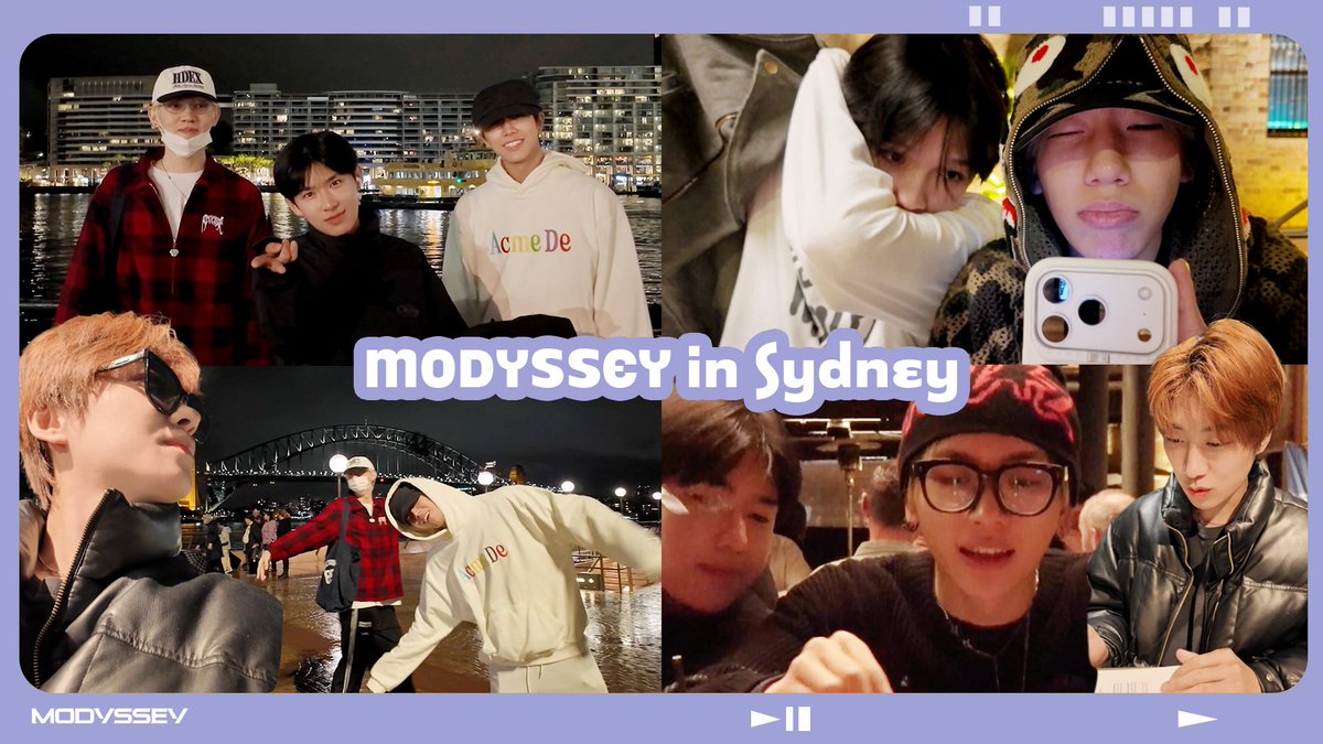 MODYSSEYBASE's tweet photo. MODYSSEY has uploaded a new OFF THE RECORD video featuring their adventures in Sydney on Youtube

🔗 https://t.co/GGSRCTbAao

#MODYSSEY #모디세이 https://t.co/RdYR4WrSlA