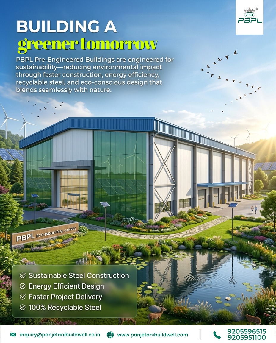 panjetanibuild's tweet photo. 🌱 Building Better. Building Greener.
At Panjetani Buildwell, we combine recyclable steel, energy-efficient design, and faster execution to build smarter, more sustainable industrial spaces.
Stronger. Smarter. Greener.
🌐 https://t.co/c5IdVSua6m
#PEB #GreenBuilding #PBPL https://t.co/zjMIcCCV4o