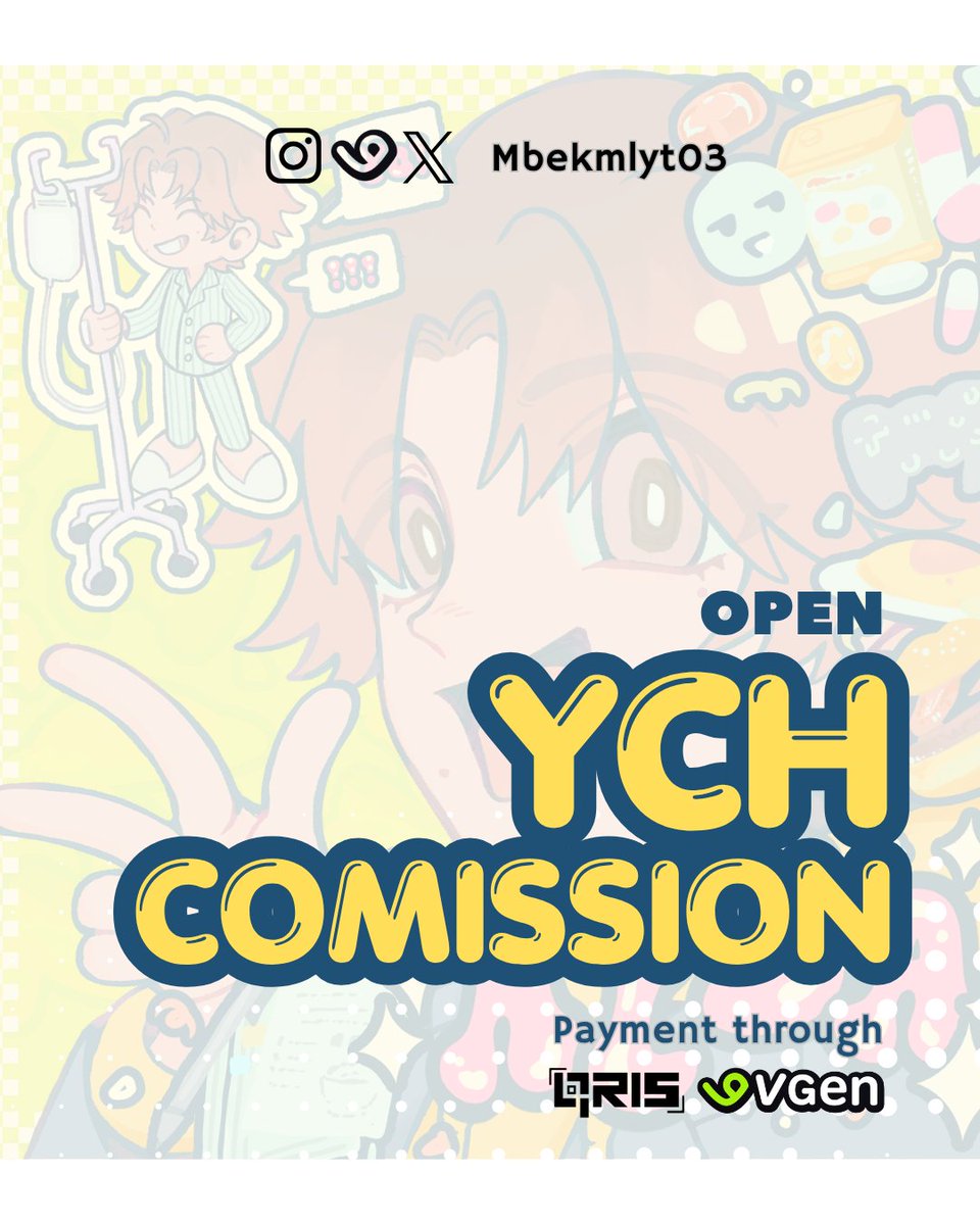 mbekmlyt03's tweet photo. OPEN COMMISSION YCH 
Halo aku lagi buka komis YCH untuk 2 slot dulu. Boleh tanya-tanya lewat dm dulu jikalau minat hehehehe ^^
terimakasih !!!!

https://t.co/296Fo1P6mJ

#commission #artidn #vgen https://t.co/4H7PeRz0eu