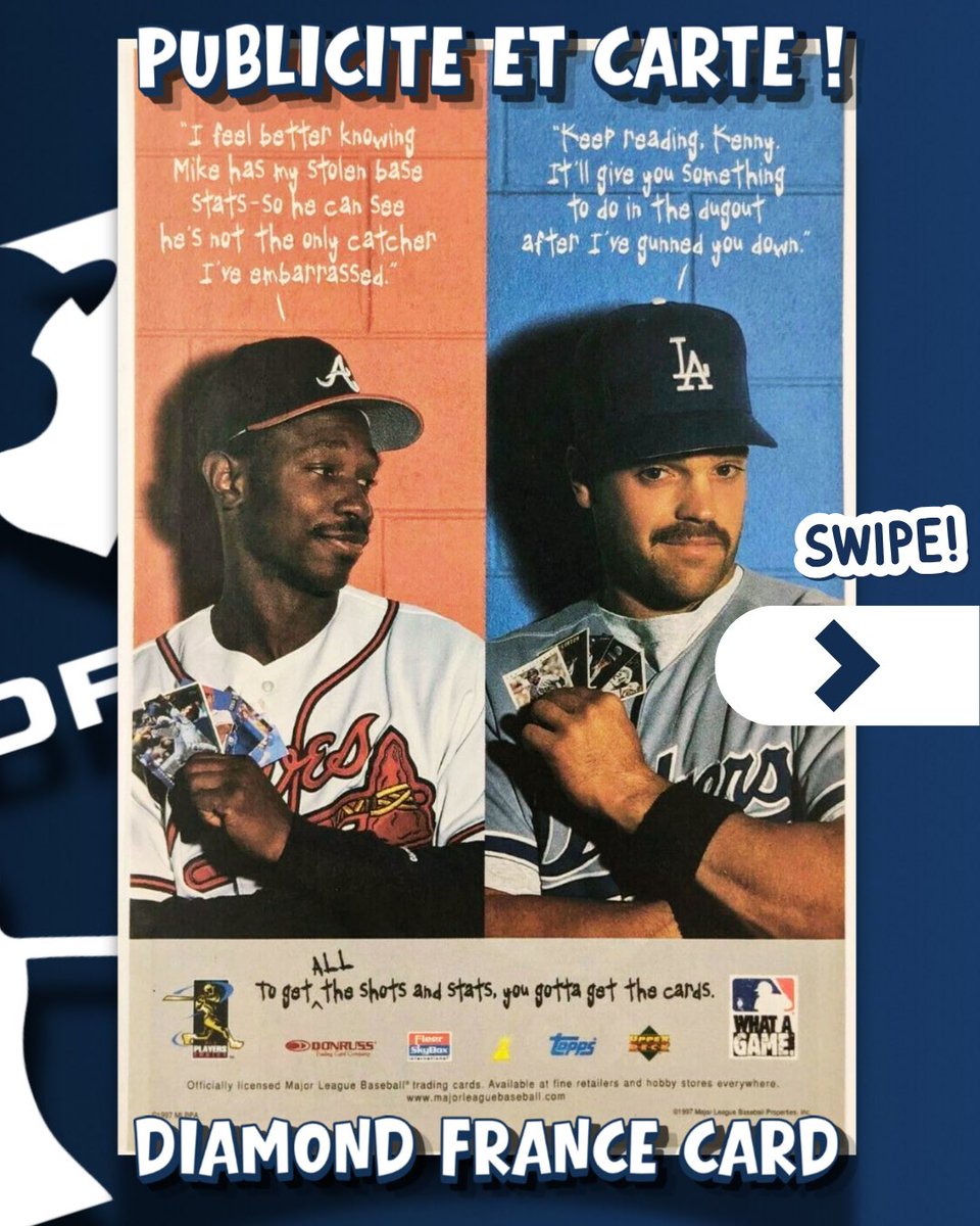 DiamondFrCard's tweet photo. Les cartes de baseball  et les pubs !
Rdv le 26/09 pour découvrir le hobby et sa culture ⚾️ 🇫🇷 https://t.co/N7pzbdBJua