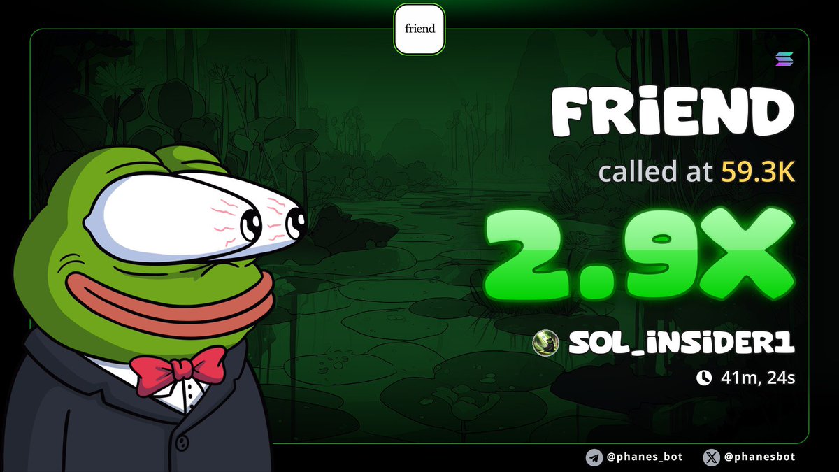 sol_insider0's tweet photo. 2.9x
$FRIEND

Ca: HuZ2yj2H4crjHt43PieWS5iSQ5p2G6BFnEHvMFaUpump https://t.co/p9M4MUlPma