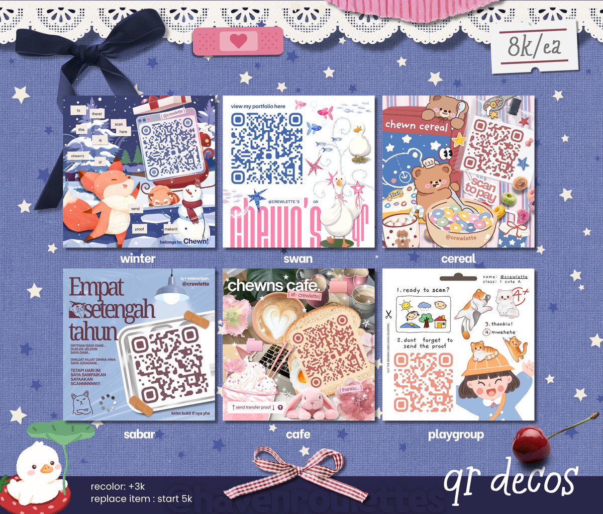 chewn: open qr deco, chibi! tweet media