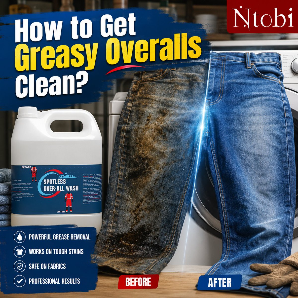 NtobiCleaningSA's tweet photo. How to Get Greasy Overalls Clean? https://t.co/SY3Kf1ha45 #overalls #netflix #weather #traffic #rugby #braai #cleaning #cleaningtips https://t.co/eKJt3hwntd