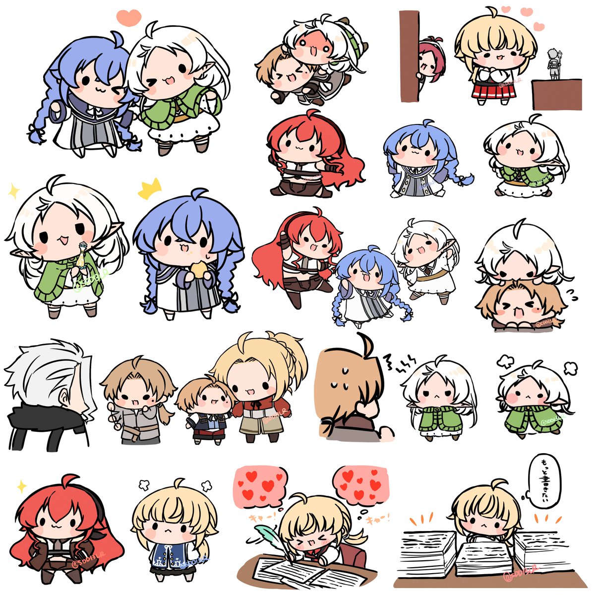 SDD13LR's tweet photo. 5月～6月頃に描いたデフォルメ絵をまとめてみました https://t.co/PVRmRDOZjA