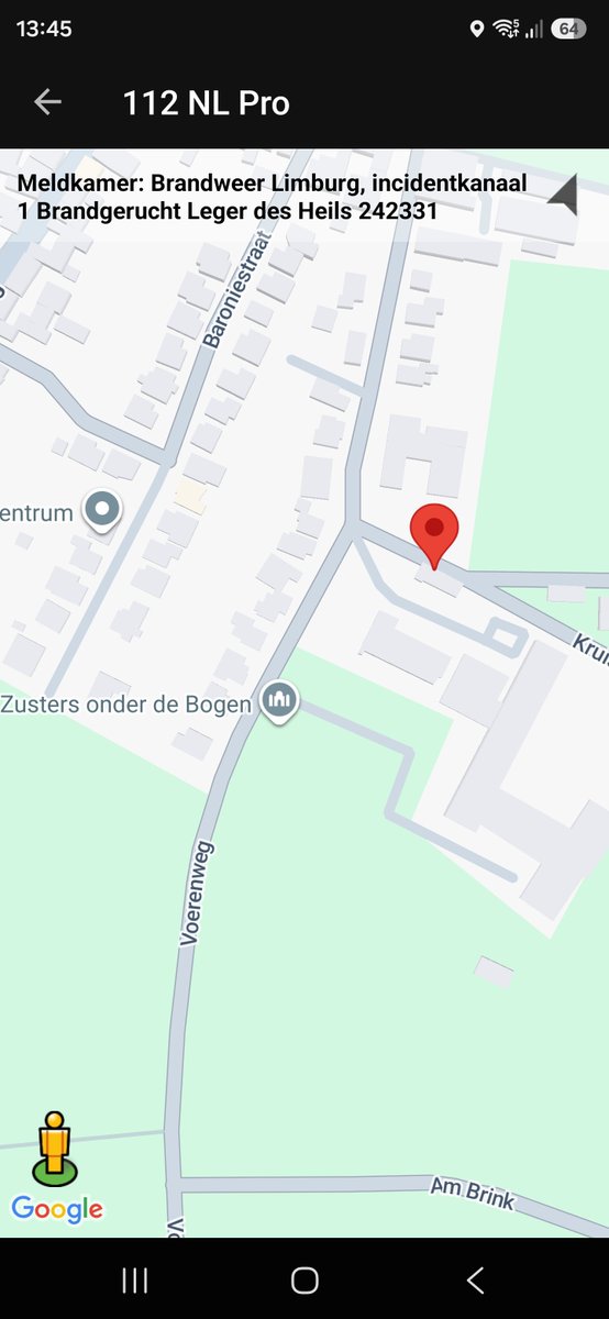 Brandgerucht bij Leger des Heils