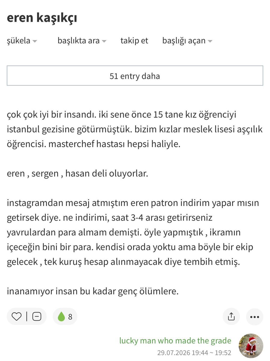 CEVDETTKAVLAK's tweet photo. Eren Kaşıkçı için Ekşi Sözlük’te yapılan bir yorum gündem oldu. https://t.co/yCcfypVBNi